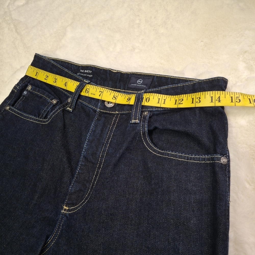 AG Adriano Goldschmied The Brett High Waisted Crop Straight Leg Jeans  Size 29 - Picture 13 of 16